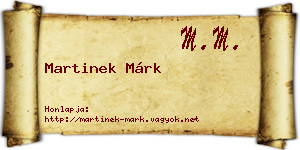 Martinek Márk névjegykártya