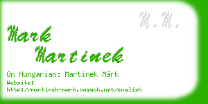mark martinek business card